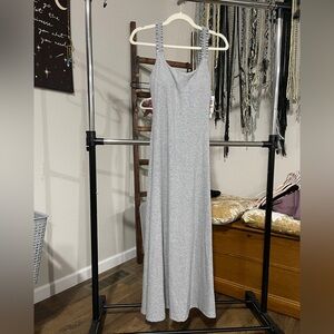 Gray Sleeveless Maxi Dress